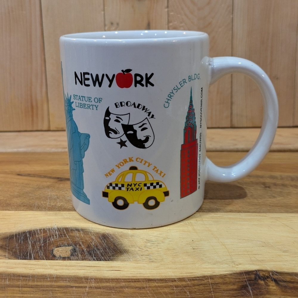 Jay Joshua.New York Themed White Ceramic Mug